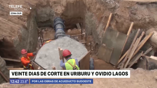 Continúan las obras del Acueducto Sudoeste sobre avenida Uriburu