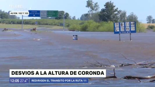 Continúa cortada la autopista Rosario - Santa Fe a la altura de Coronda