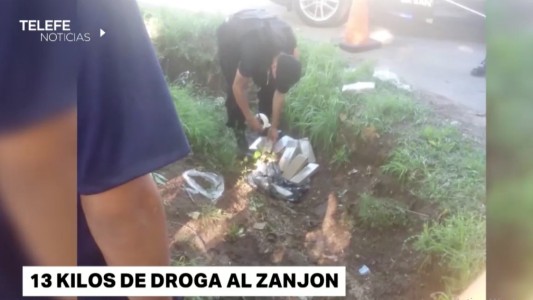 Eran perseguidos por la policía y en la huída descartaron 13 panes de marihuana