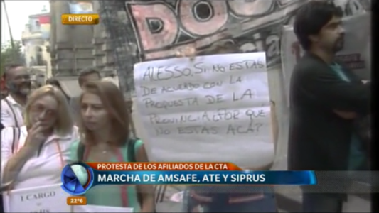 Amsafe y Siprus se sumaron a la movilización convocada por las dos CTA