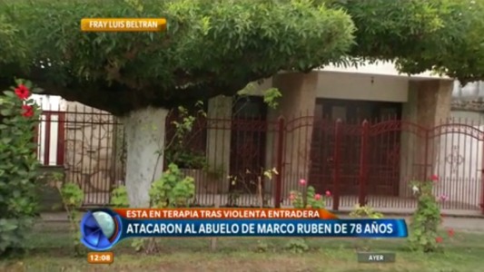 Brutal golpiza al abuelo de Marco Ruben en una entradera