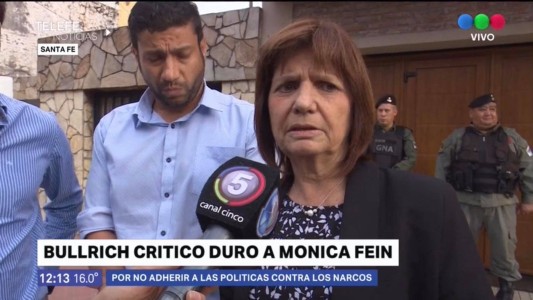 Bullrich criticó duramente a Fein por las políticas de seguridad