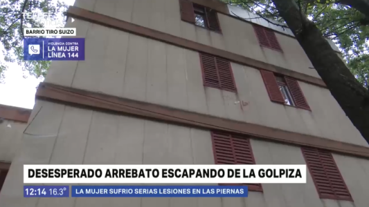 Una mujer víctima de violencia se arrojó al vacío desde un segundo piso