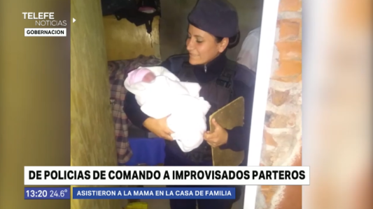 Dos policías asistieron un parto en barrio Triángulo