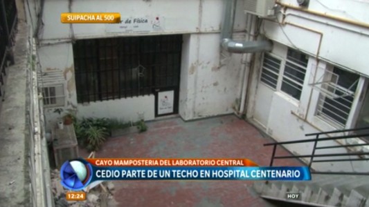 Problemas edilicios en el hospital Centenario: cedió parte del techo de un laboratorio
