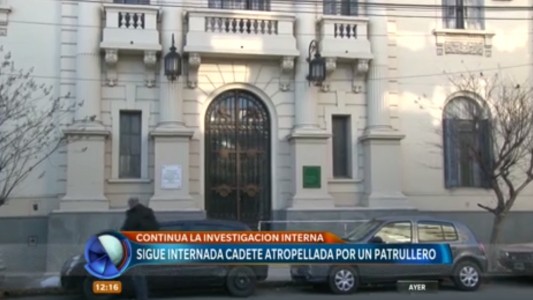 Continua internada la cadete atropellada por un patrullero