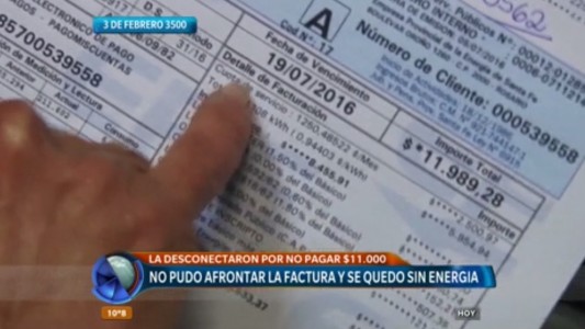 Tarifazos: no pudo afrontar la factura y se quedó sin energía eléctrica