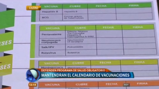 Salud obligatoria: mantendrán el calendario de vacunaciones