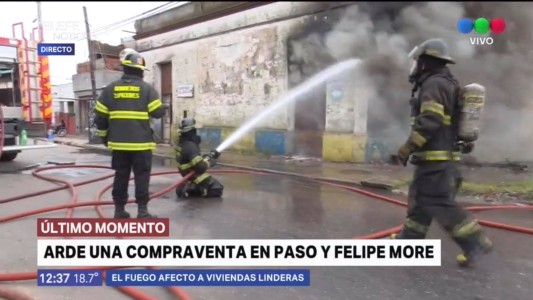Juan José Pasó y Chaco: un incendio causó serios daños en una compraventa