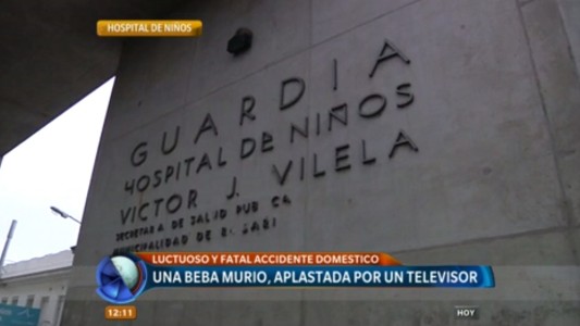 Fatal accidente doméstico: una beba murió aplastada por un televisor