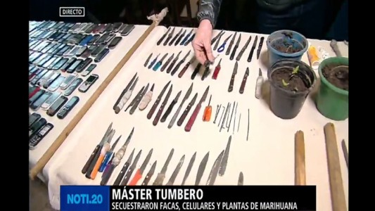 Secuestran facas, marihuana y celulares en una requisa sorpresiva en una penal de Florencio Varela