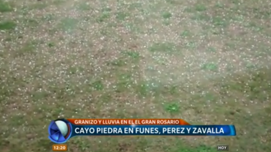 Tormenta en el Gran Rosario: granizo en Pérez, Zavalla y Funes