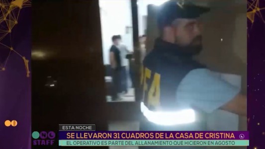Se llevaron 31 cuadros de la casa de Cristina Fernández de Kirchner