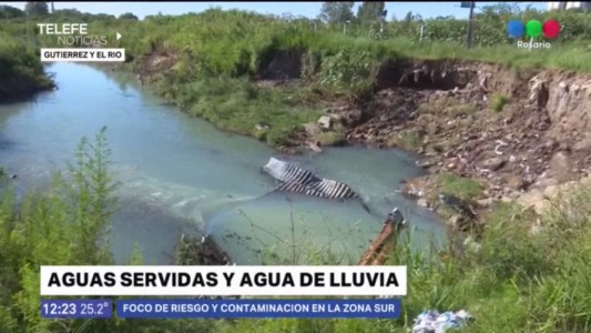 Socavón con riesgo de derrumbe en Gutiérrez y el río