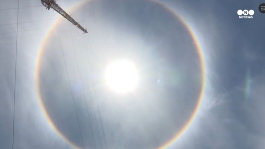 Halo solar: el arcoíris circular que sorprendió en el centro del país