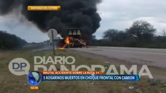 Brutal accidente sobre la ruta 34: murieron cinco rosarinos