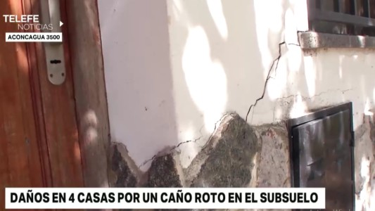 Cuatro viviendas sufrieron importantes daños por la rotura de un caño