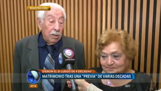 Más de 40 años juntos..¡y dieron el sí! Alicia y Pedro se casaron en el Día de los Novios