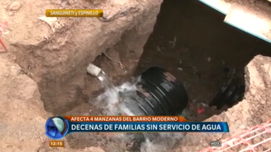 Barrio Moderno: decenas de familias sin servicio de agua