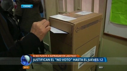 Esta semana vence el plazo para justificar el no voto en las PASO del mes de agosto
