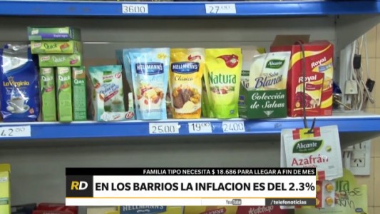 En los barrios la inflación es del 2,3 %