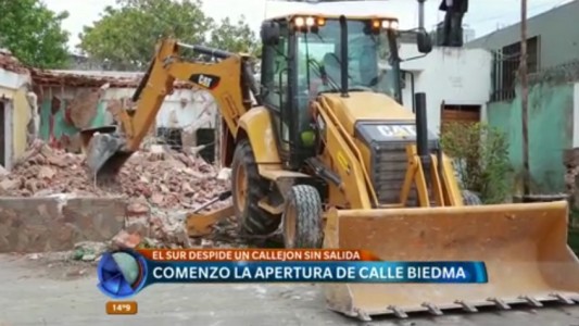 Comenzaron las obras para la apertura de calle Biedma, un viejo reclamo de los vecinos de la zona sur