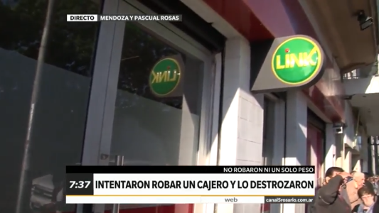 Intentaron robar un cajero automático
