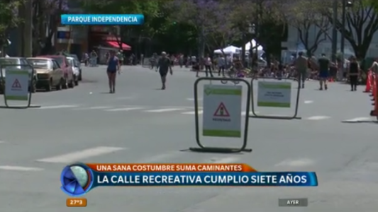 Una sana costumbre: la Calle Recreativa cumplió siete años