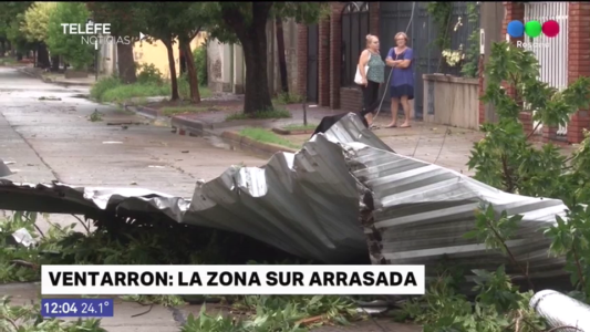 La tormenta causó estragos en la zona sur