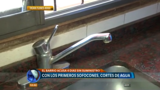 Vecinos de la zona sudoeste denuncian falta de presión de agua y cortes en el suministro