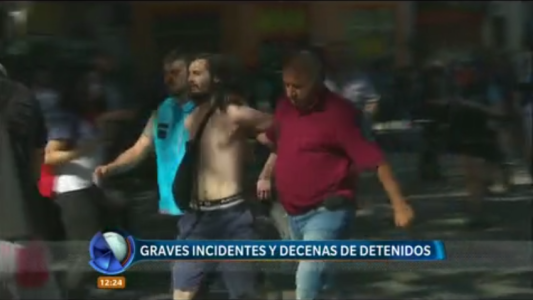 Resumen de los violentos incidentes en rechazo a la reforma previsional