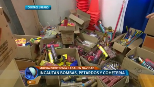 Incautaron gran cantidad de artículos de pirotecnia en los controles por los festejos de Navidad