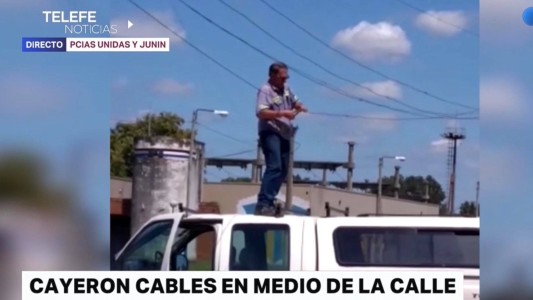 Joven motociclista se accidentó por un cable atravesado en medio de la calle