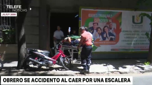 Un obrero se accidentó tras caer de una escalera en una obra en construcción