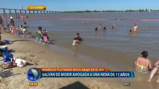 Salvaron a una nena de morir ahogada en el balneario La Florida