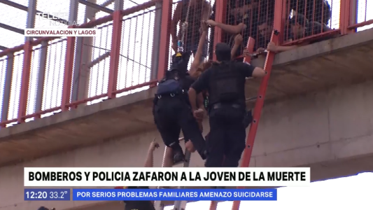 Una mujer intentó quitarse la vida desde un puente peatonal
