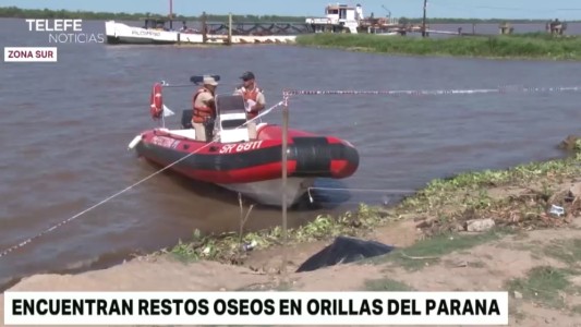 Pescadores hallaron una bolsa con restos óseos y otros elementos en el río Paraná