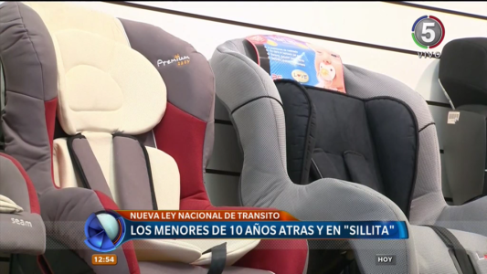 Ley de Tránsito: niños de hasta 10 años deberán viajar atrás y con sillita