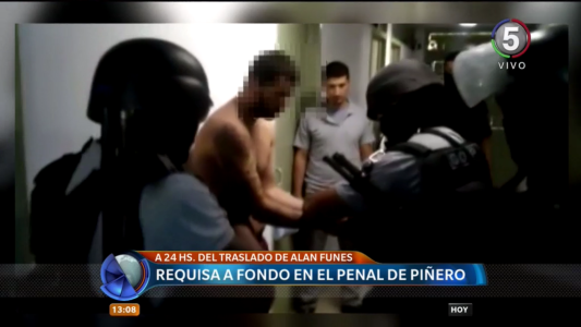 Requisa a fondo en la celda de Alan Funes, detenido en la cárcel de Piñero