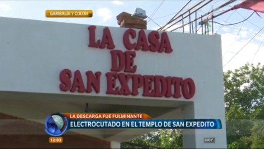 Un hombre murió electrocutado en el templo de San Expedito