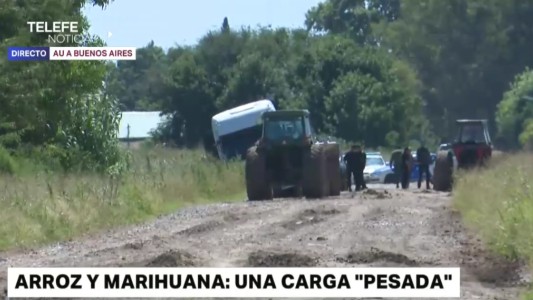 Encontraron un cargamento de marihuana en un camión que quedó varado en Pavón