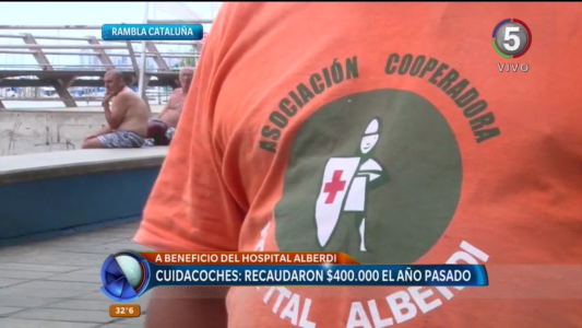 En 2017, los cuidacoches de La Rambla recaudaron 400 mil pesos a beneficio del Hospital Alberdi