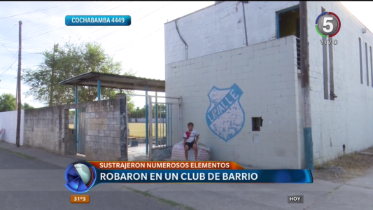 Robaron en las instalaciones de un club de barrio en Bella Vista Oeste