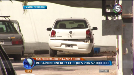 Asalto comando en la zona norte: robaron 7 millones en cheques y efectivo