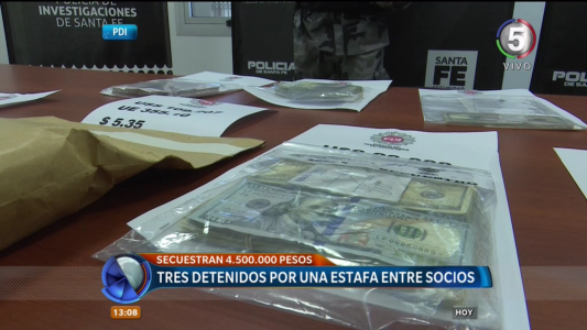 Tres personas fueron detenidas por una estafa entre socios