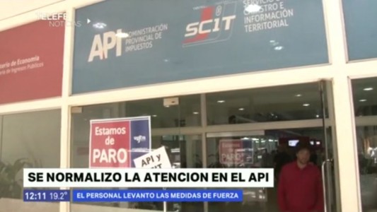 API: empleados levantaron el paro y mañana atenderán con normalidad