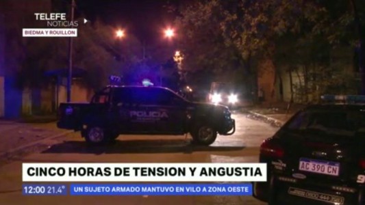Zona oeste: un hombre simuló una toma de rehén en medio de una persecución policial