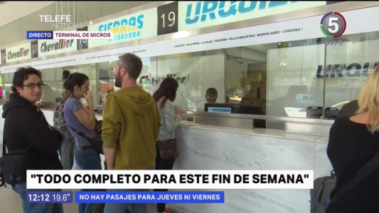 ¡Casi agotado! Venta de pasajes a tope en la Terminal por el fin de semana extralargo