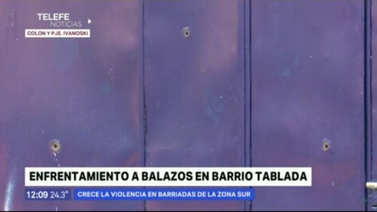Enfrentamiento a balazos en barrio La Tablada