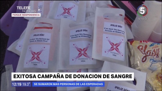 Domingo solidario: exitosa campaña de donación de sangre